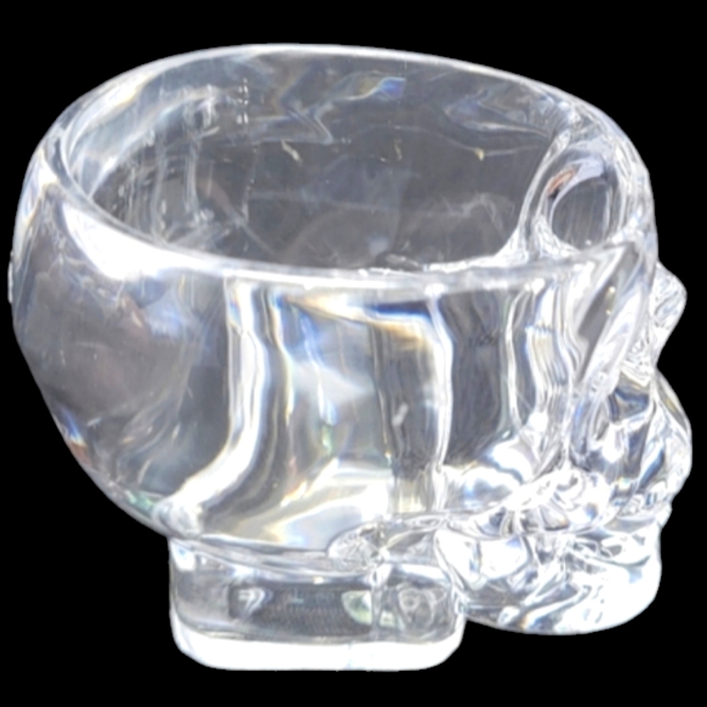 NEW 4 "CRYSTAL HEAD" VODKA SKULL PLASTIC SHOT GLASSES - Picture 4 of 9